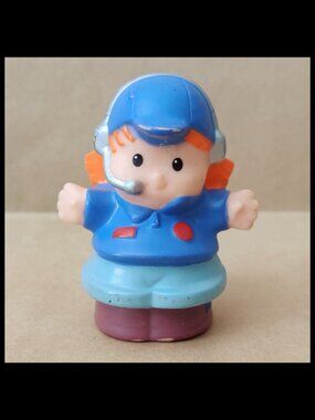 Fisher Price Little People Helicopter Pilot - Female with Orange/Red Hair - 2008